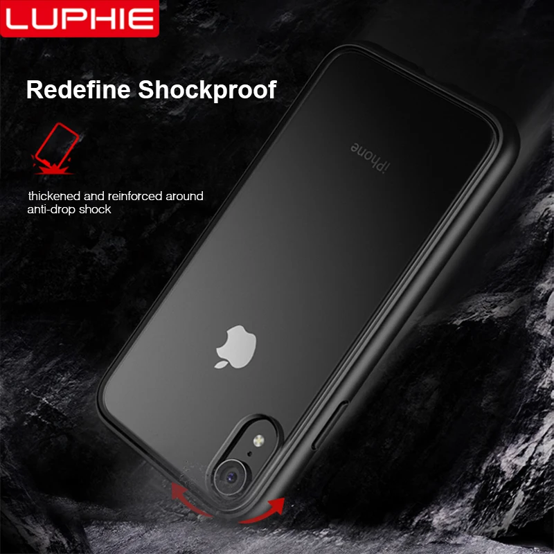 Роскошный деловой чехол LUPHIE для IPhone X XS Max XR 8 7 6 6S противоударный чехол для iPhone 7 8 6S Plus Матовые чехлы бампер из ТПУ