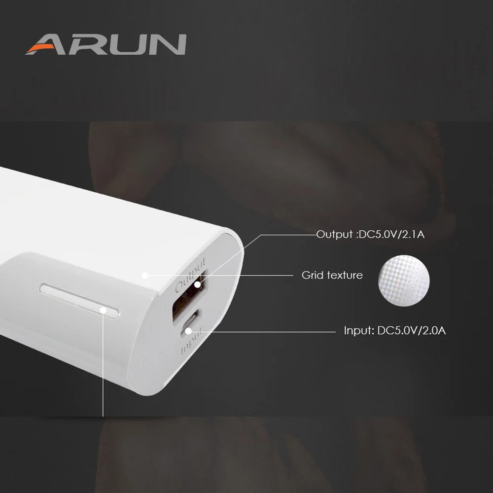ARUN 4000 мАч Внешний аккумулятор 2 USB полимерный и Портативный быстрое зарядное