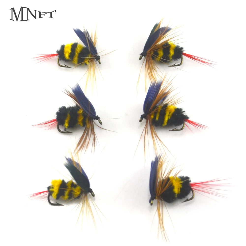 MNFT 6PCS/10# Hornet Trout Fly Fishing Lure Artificial Bug Outdoor Freshwater Fishing