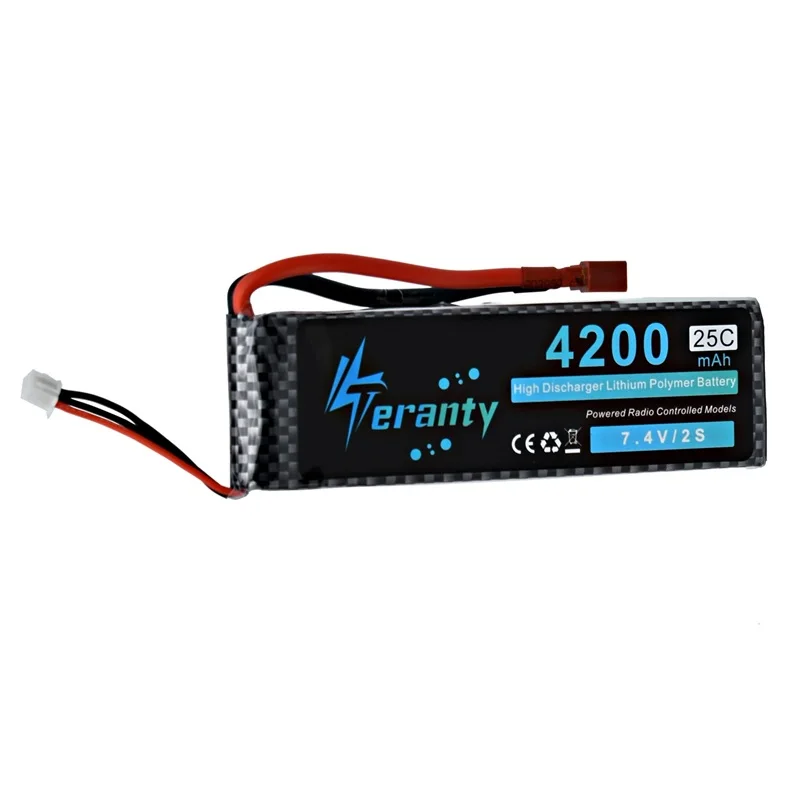 3 шт./лот MAX 50C 2S 7 4 V 4200mAh LiPo батарея для RC самолета вертолета автомобиля лодки 4200mah