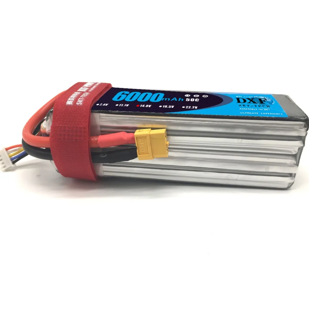 DXF 14.8V 6000mAh 50C Burst 100C 4S Lipo Li-Polymer Battery Bateria AKKU for RC Car Quadcopter Helicopter Airplane | Игрушки и хобби