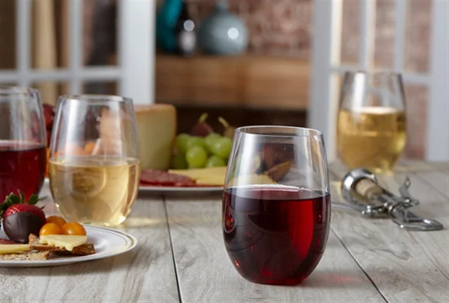 Stemless PET бокалы для вина-небьющиеся многоразовые для красного или белого вина вечерние сладости мороженое, 16 унций, набор из 4