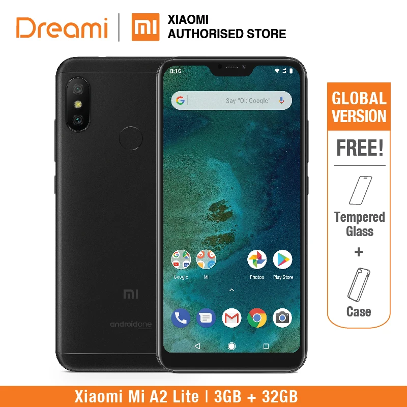 Глобальная версия Xiaomi Mi A2 Lite 3GB 32GB ROM RAM (1 год гарантии продавца) новый комплект и