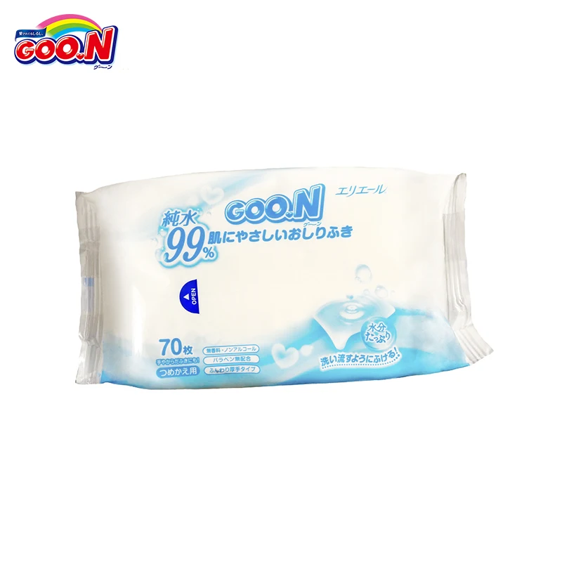 Влажные салфетки GOON для младенцев (сменный блок) 70 шт. |