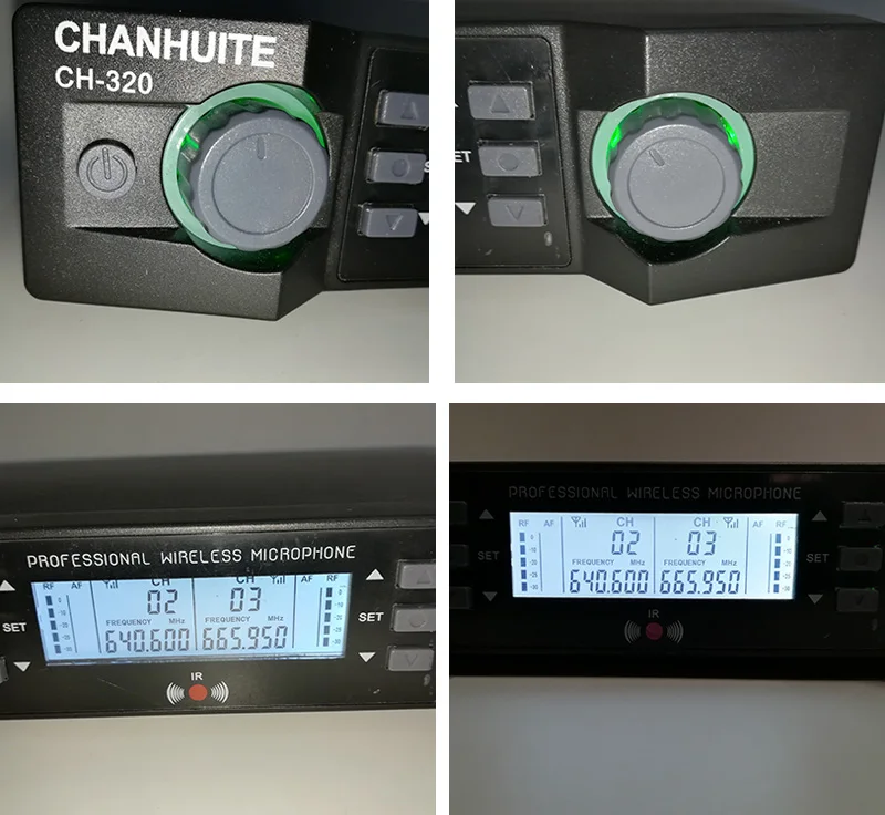 Двухканальная Беспроводная микрофонная система UHF микрофон портативный с