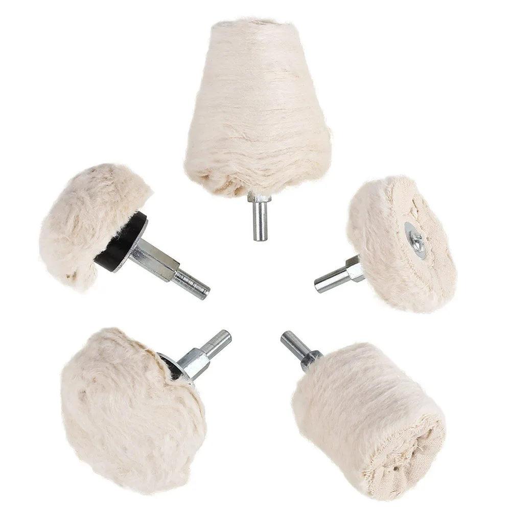 

5pcs Buffing Pads Mop Wheel Drill For Polisher Aluminum Stainless Steel