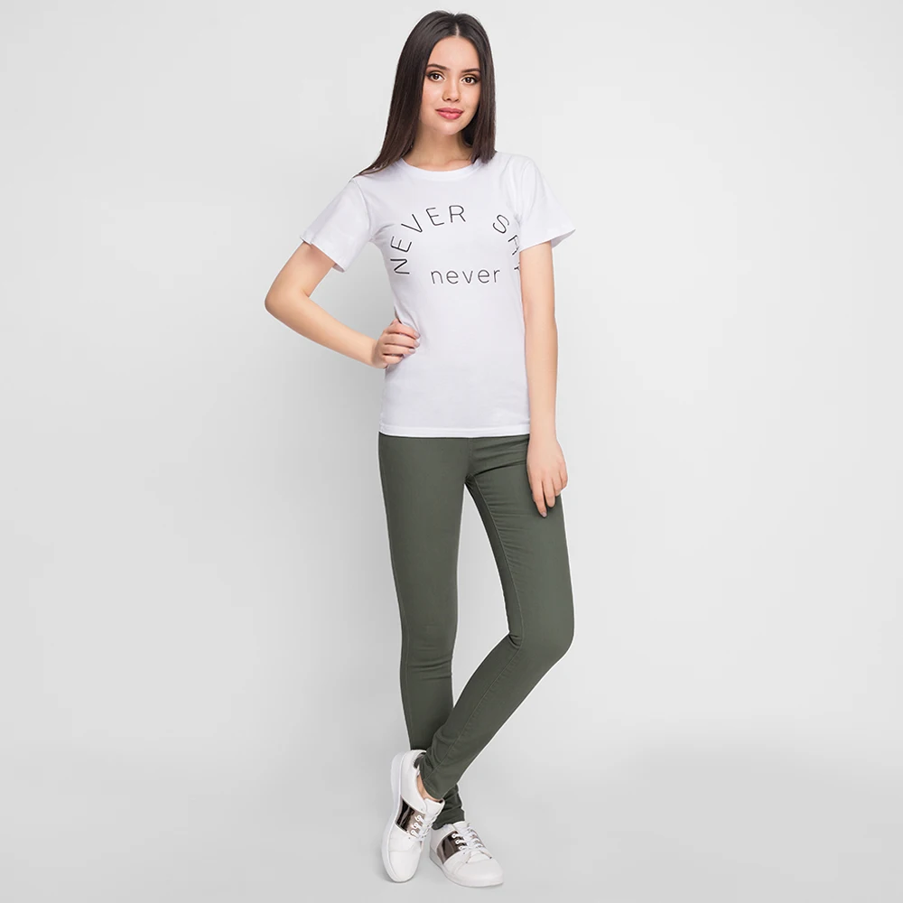Футболка Gloria Jeans женская с надписью GTS011955 | Женская одежда