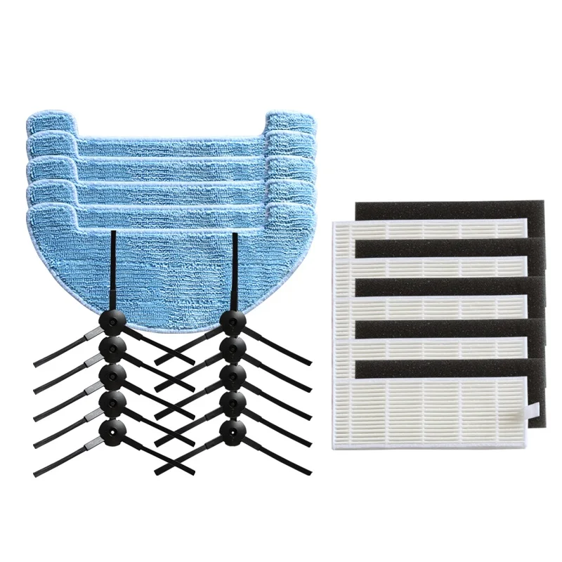 

5 * фильтр + 5 * губка + 10 * боковая щетка + 5 * ткань для швабры + 5 * Волшебная паста аксессуары для ILIFE A6/x620/X623