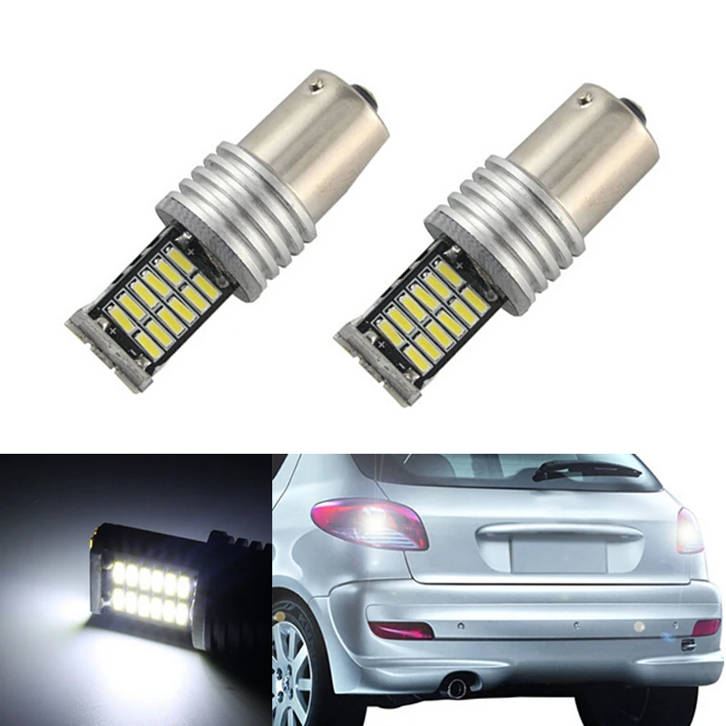 2x P21W BA15S 4014SMD LED Canbus нет ошибка резервного фара заднего хода лампы Для peugeot 307 206 2008 207
