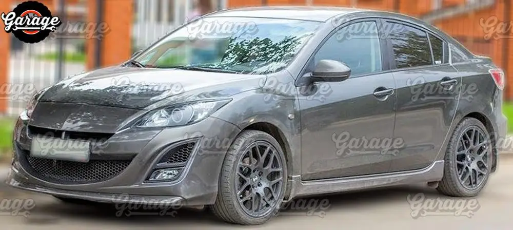Боковые юбки чехол для Mazda 3 2009-2012 дверных порогов ABS пластиковые накладки обвес автомобиля Тюнинг Стайлинг внешний вид 1 комплект/2 шт