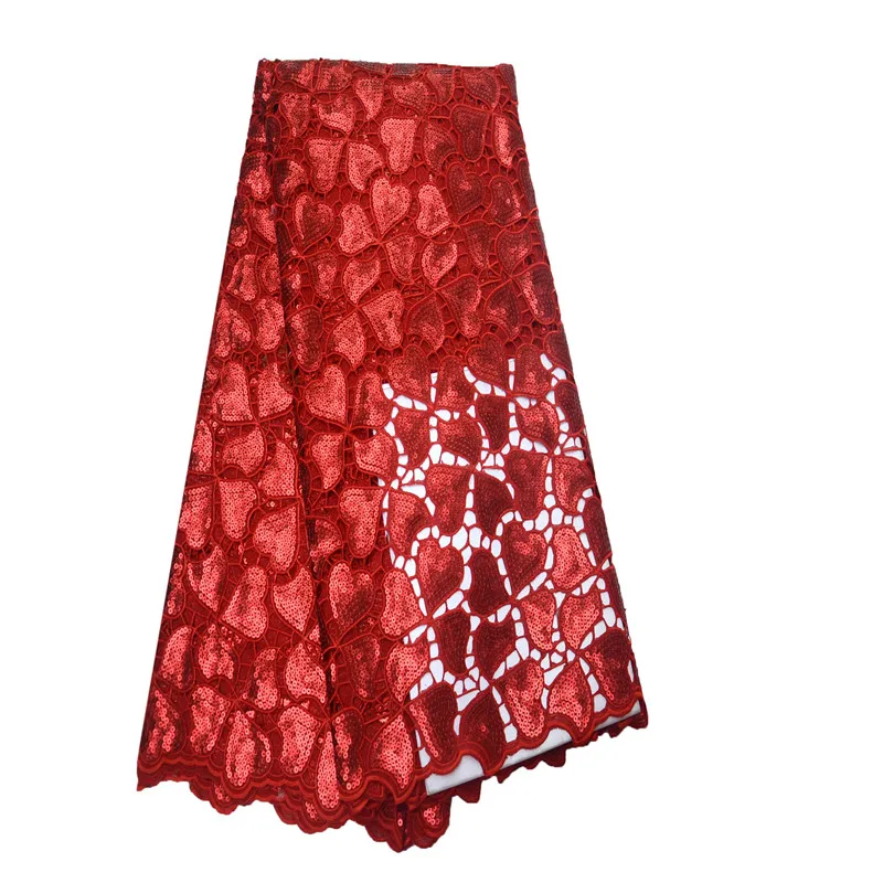 Новейшая кружевная ткань в африканском стиле Золотая французская из органзы для