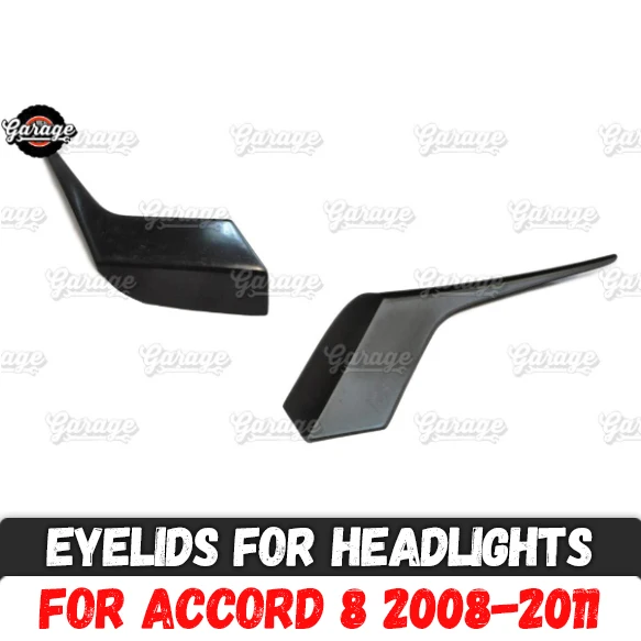 Веки для фар чехол для Honda Accord 8 2008-2011 ABS пластиковые подкладки реснички накладка «брови» Аксессуары Тюнинг Автомобиля