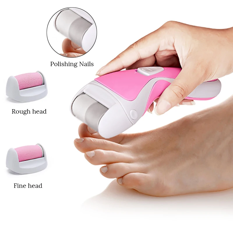 PRITECH USB мозолей для удаления перезаряжаемой мертвой кожи инструменты для педикюра Электрический Уход за ногами пилка для ног на каблуках+ 3 головы