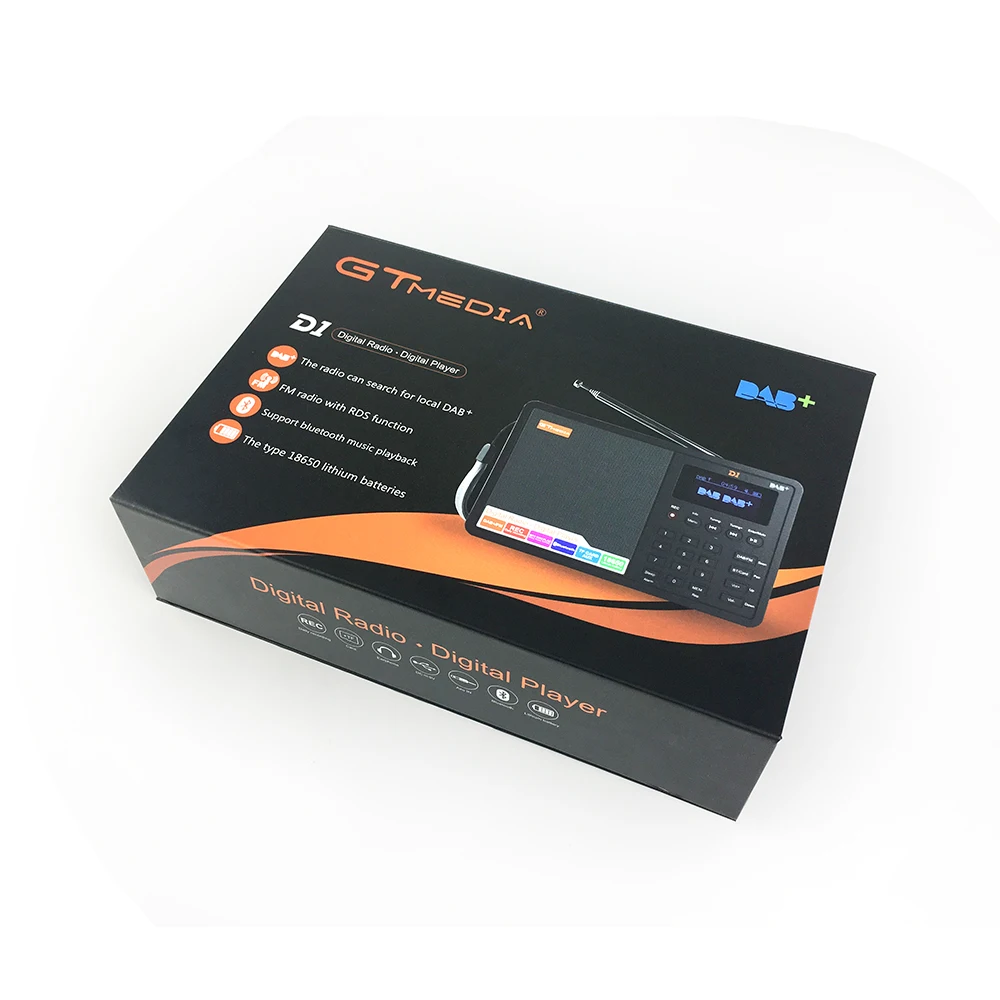 Портативный Bluetooth радио приемник DAB FM MP3 радио плеер tf-карты радио Поддержка FM RDS станция имя дисплея и будильник