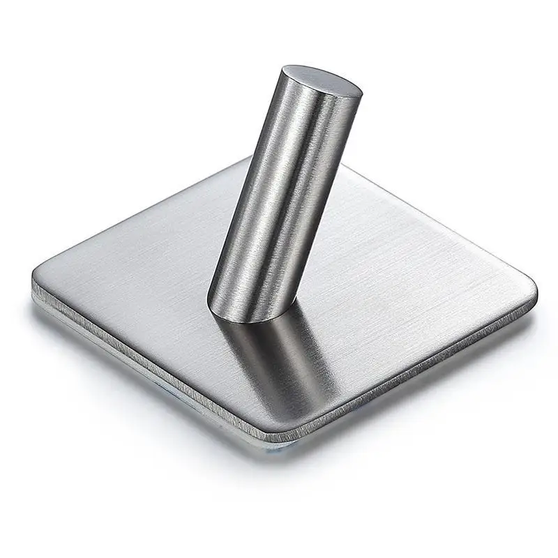 

Stainless Steel Hooks Hanger Self Adhesive Home Kitchen Wall Door Hook Key Rack Kitchen Towel Hanger for Bathroom Wall Mounted