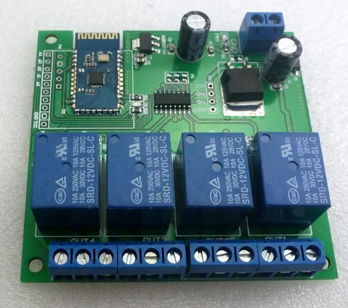 

12V 4 channel Multifunction Bluetooth Relay Phone Remote Control Switch for Smart Home Home Automation