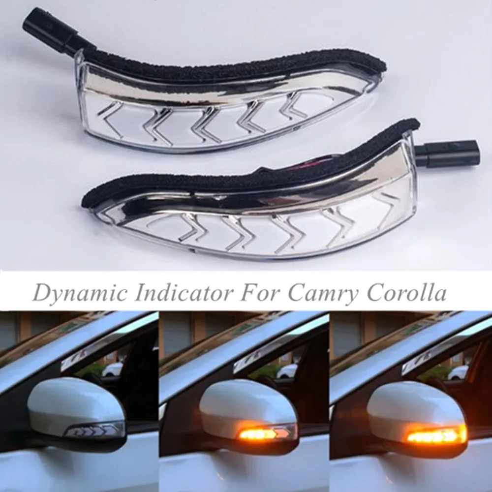 Для Toyota Camry Corolla Prius C Venza Scion iM Avalon светодиодный индикатор динамического сигнала поворота, последовательное боковое зеркало, световой индикатор, светильник