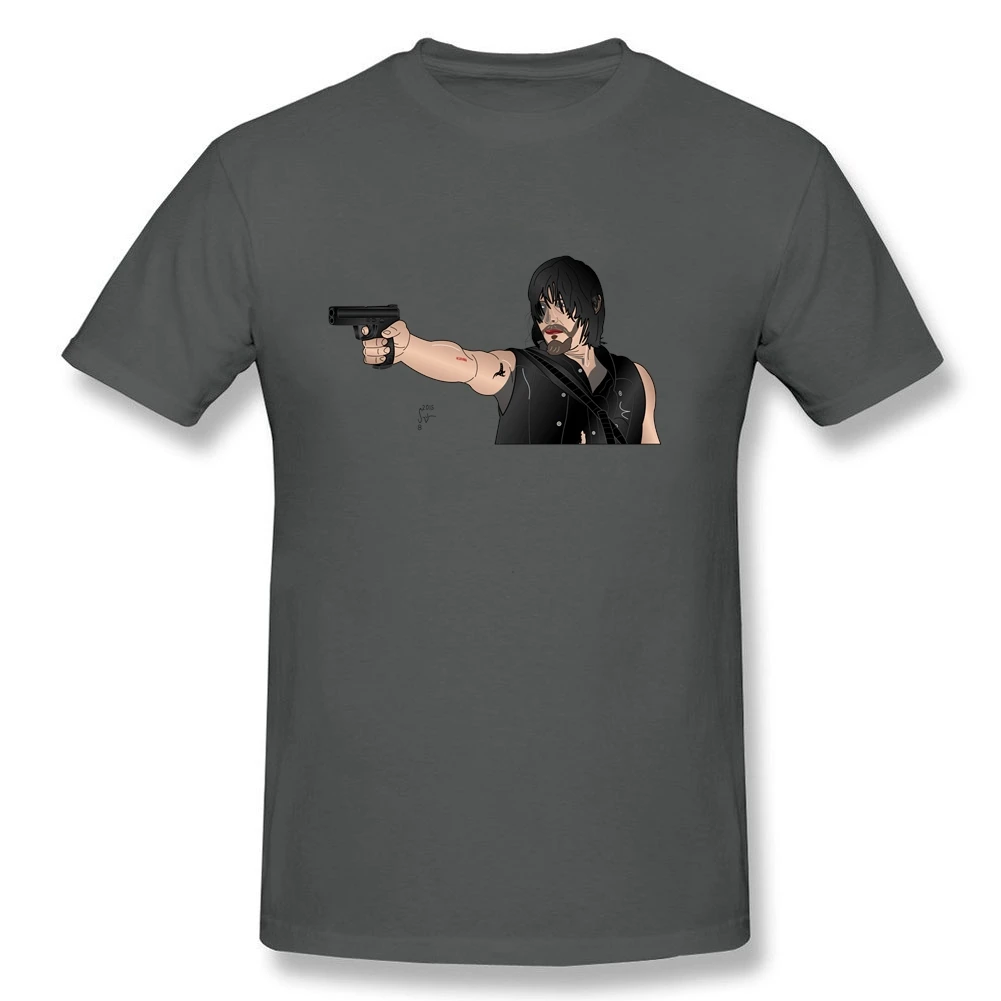 Summer Fashion Men TShirt Boy Daryl Dixon Walking Dead Tees Shirts Homme Short Sleeve Cotton Casual T-Shirt Male Tops Shirt |
