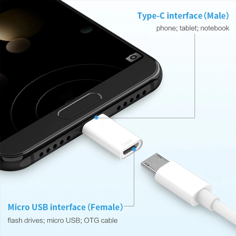 Конвертер Micro USB в Type C Samsung S9 S8 plus оригинальный адаптер для быстрой зарядки зарядка
