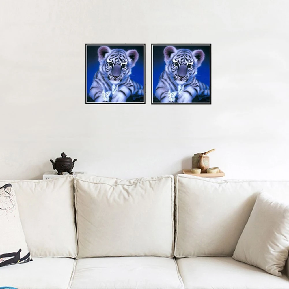 Модные 5D DIY ремесла алмазов картина Книги по искусству номер Симпатичные Тигр