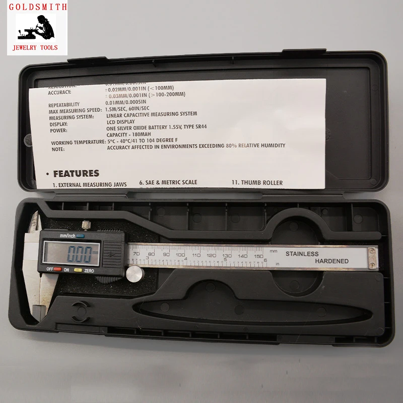 Электронный цифровой штангенциркуль с ЖК-дисплеем, 100 мм от AliExpress WW