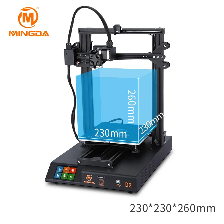 Двойные винты Z-Axis D2 MINGDA Настольный 3D-принтер по самой низкой цене для продвижения