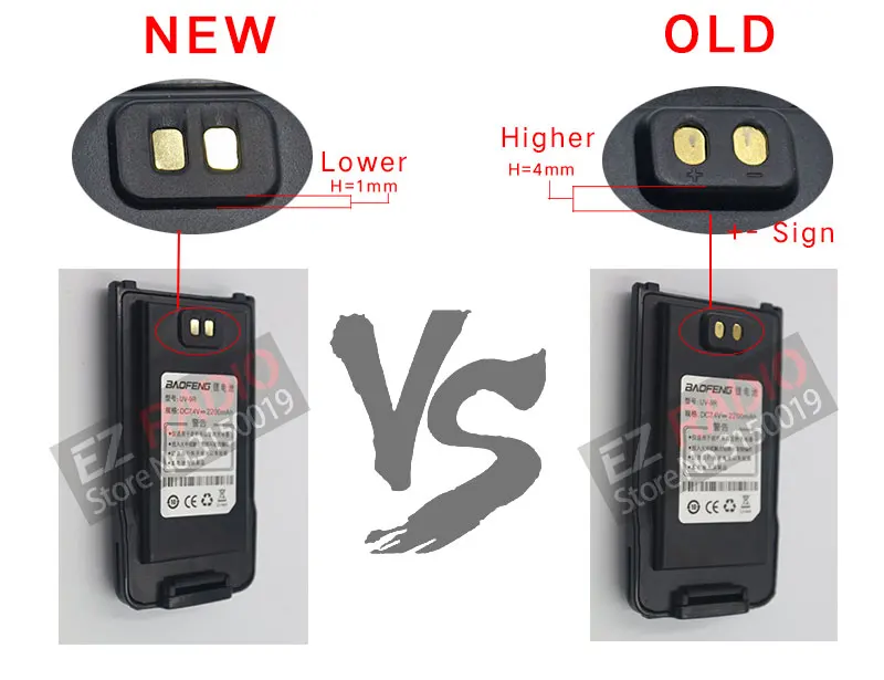 Оригинальная UV-9R батарея 2200 mAh Baofeng Водонепроницаемая рация 8W Ham Радио UV 9R Для