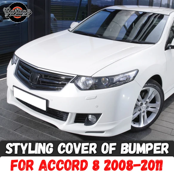 Стайлинг крышки бампера чехол для Honda Accord 8 2008 2011 передняя юбка ABS пластиковый