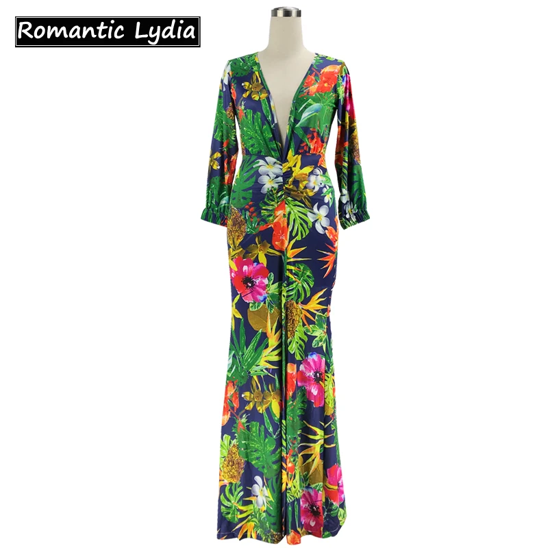 Женское длинное платье с глубоким V образным вырезом Привлекательное в пол