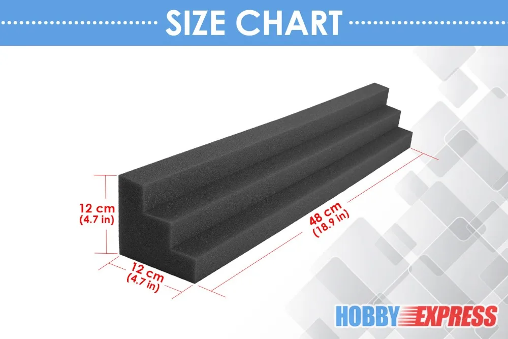 Угловая ловушка для басов Arrowzoom 4 7x4 7x18 8 дюймов (12x12x48 см) студийная