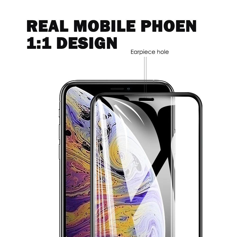 Защитная пленка для экрана iPhone X Xs Max Xr SUNDATOM закаленное стекло с полным покрытием