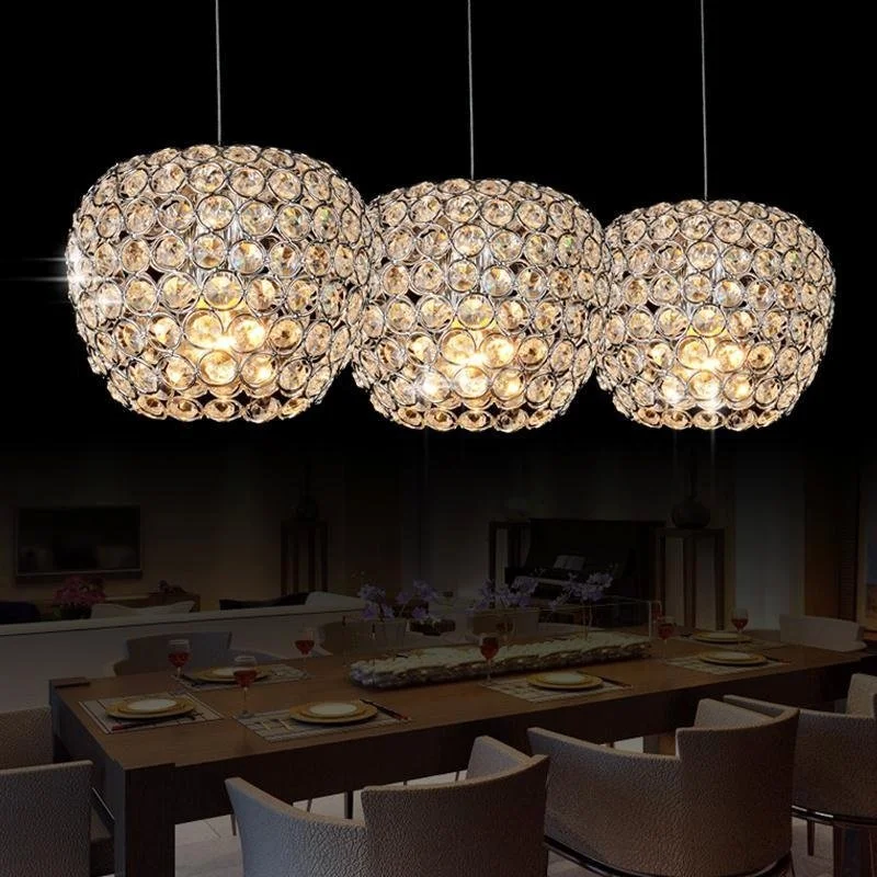 

Modern chrome lustre Apple modeling LED Crystal Pendant lighting crystal lamp E27/26 Lighting Fixture Pendant Ceiling Lamp