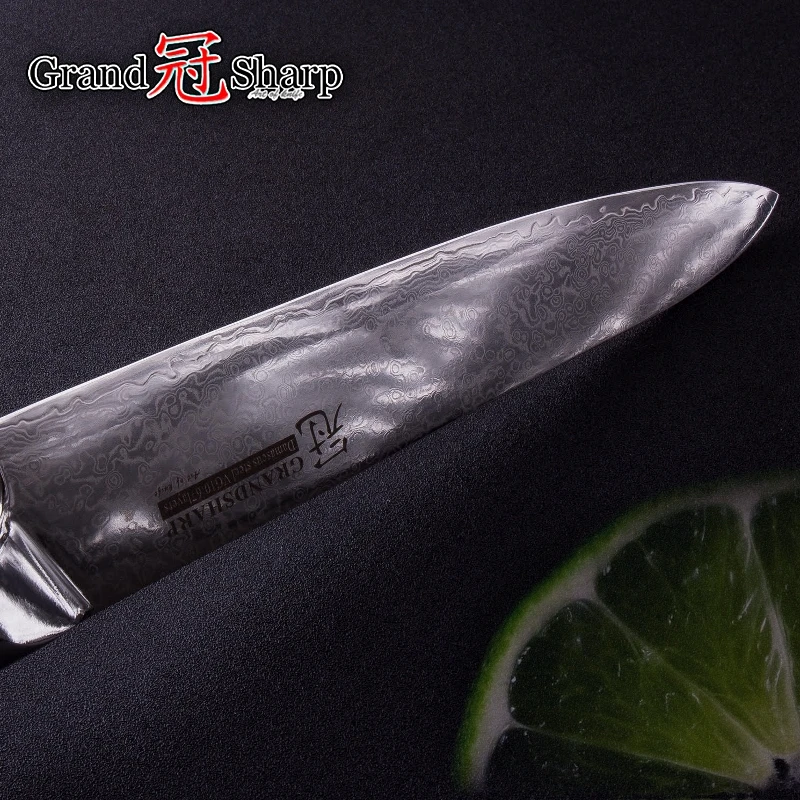 GRANDSHARP 9 5 дюймов дамасский шеф-нож японские ножи из дамасской стали 67 слоев
