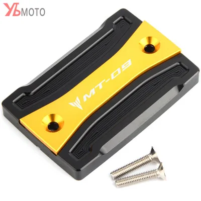 Front Cover Gold Для Yamaha MT09 FZ09 MT-09 MT 09- аксессуары для мотоциклов передний и задний тормозной цилиндр для жидкости Крышка Резервуара - Цвет: Front Cover Gold