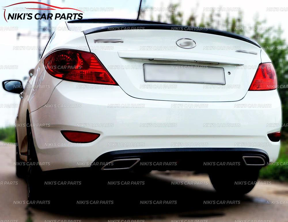 Спойлер для hyundai Solaris 2011- АБС пластик спортивный стиль авто Стайлинг автомобильные аксессуары украшения Аэро динамические гонки