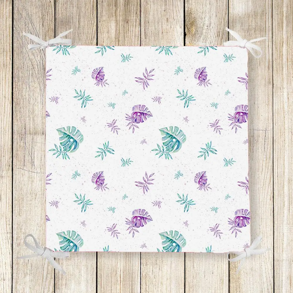 Pad Seat Cushion Soft Memory Foam Full Lenght Ties Non Slip Washable Square