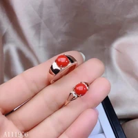 kjjeaxcmy boutique jewelry 925 sterling silver inlaid natural red coral gemstones for en and women couples ring support detecti