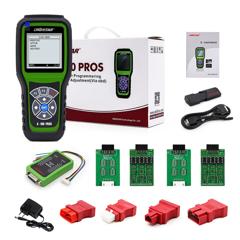 Программатор ключей OBDSTAR X100 PROS с адаптером EEprom + иммобилизатор регулировка