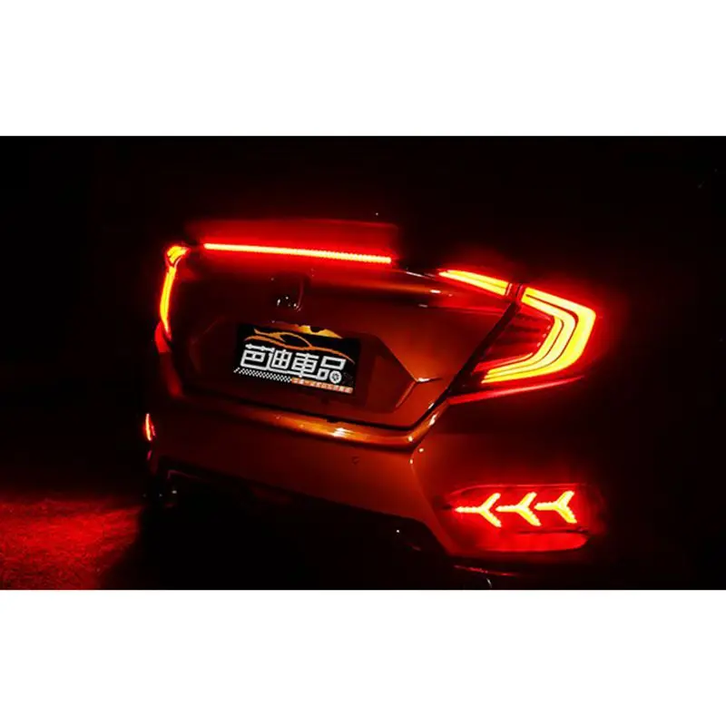 Задний спойлер для крыльев Honda Civic 2016 2017 2018 оформление багажника краска ABS 3m паста |