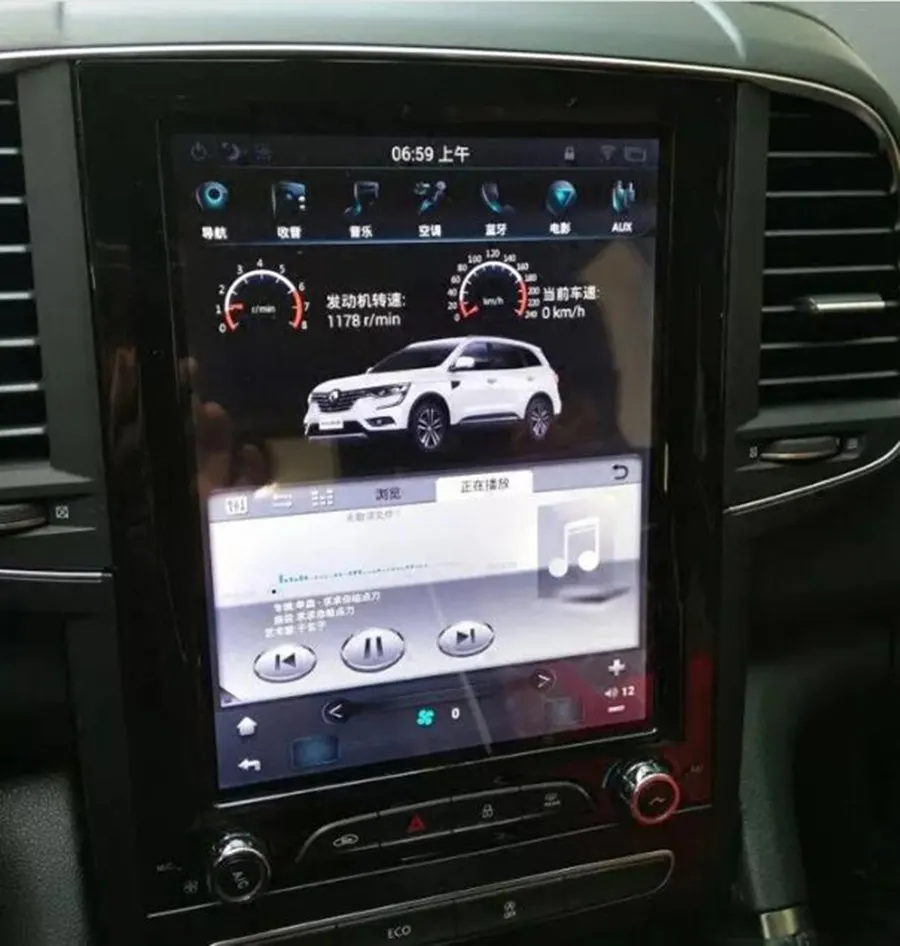 Asvegen Tesla экран 10,4 дюймов Android 6,0 четырехъядерный автомобильный DVD мультимедийный плеер радио Navi для Renault KOLEOS Megane 4