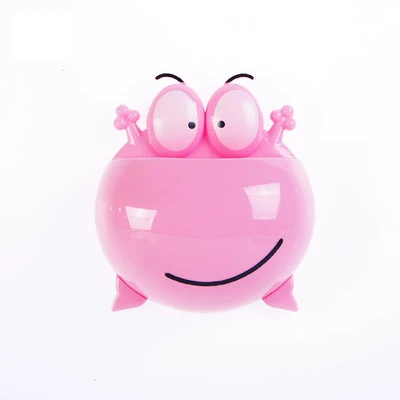 Pink Милый анимированный держатель зубной щетки простые и универсальные аксессуары для ванной комнаты экономьте пространство удобный дом крепление стойки контейнер для зубной пасты - Цвет: Pink