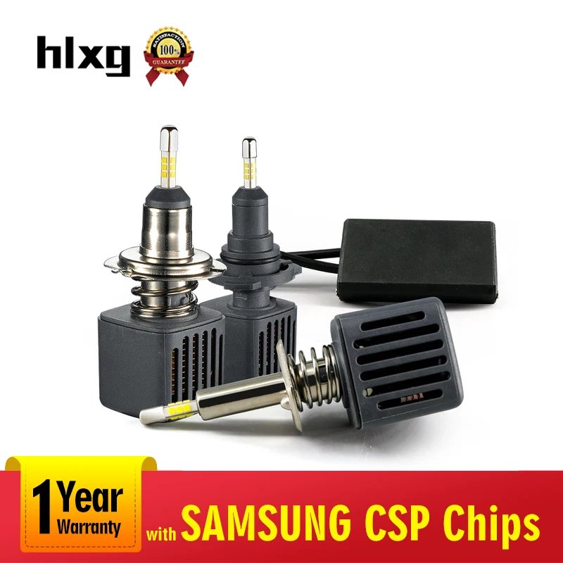 Hlxg все 4 стороны СВЕТОДИОДНЫЙ H7 с SAMSUNG CSP чипы H4 фар лампы 12 V H1 9005 HB3 H11 H8 9006 HB4