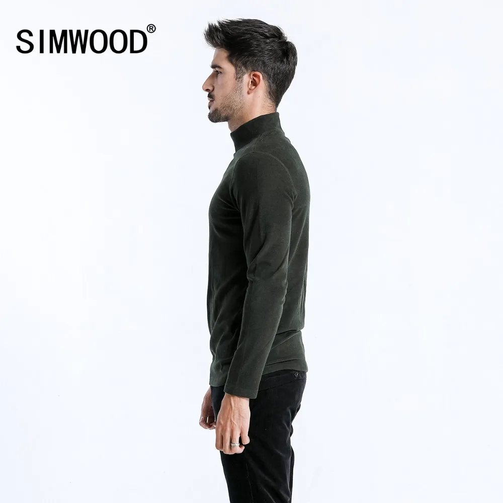 SIMWOOD 2019 брендовые Футболки с длинным рукавом мужские модные облегающие хлопковые
