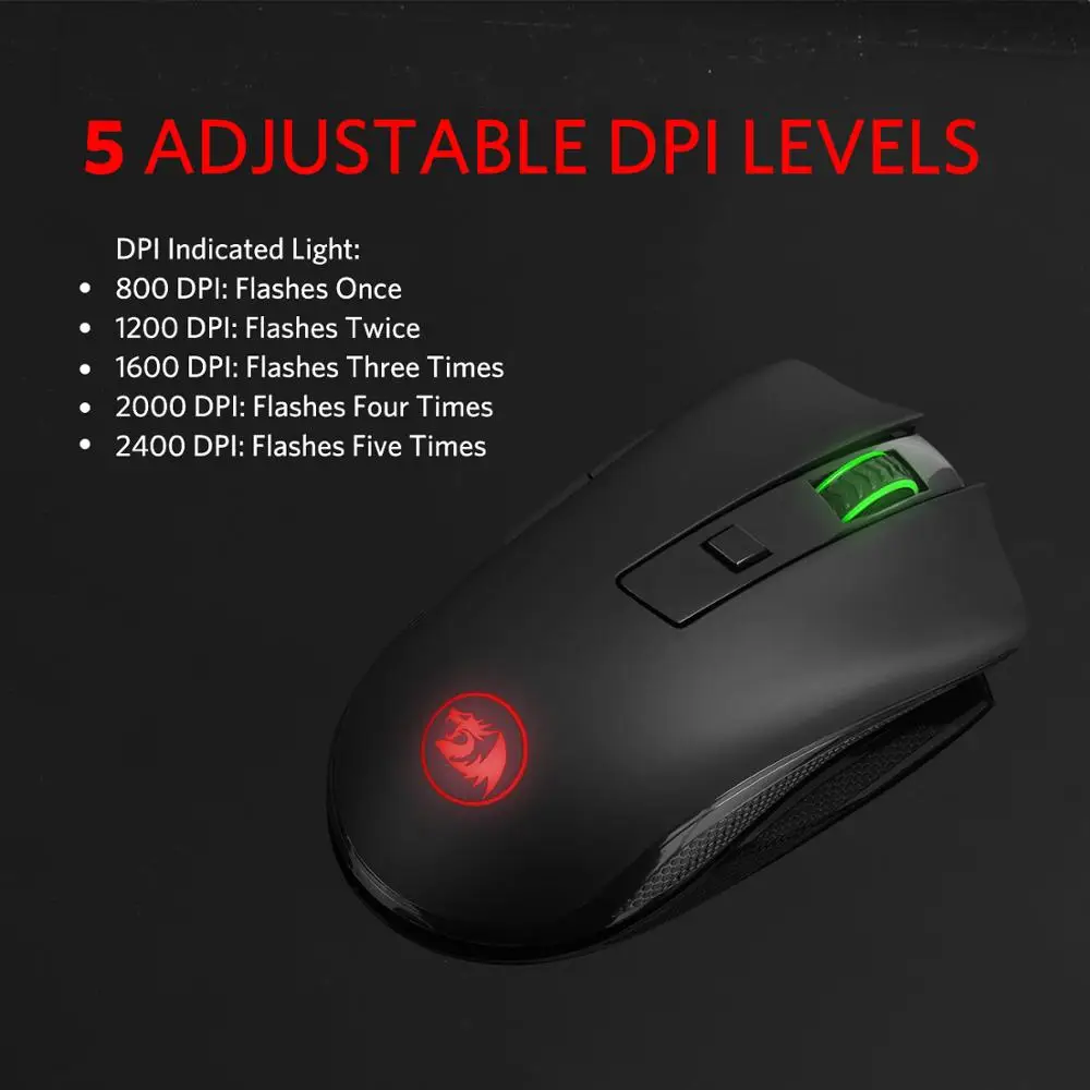 Redragon M652-BA, Беспроводная игровая мышь и коврик для мыши, комбо, 2,4G, беспроводные оптические мыши с usb-приемником, 2400 dpi и набор ковриков для мыши