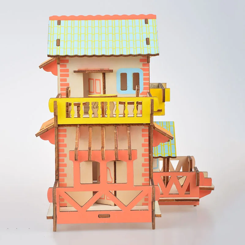 Маленькая деревенская деревянная модель 3D сделай сам Сборная корабля обучающие