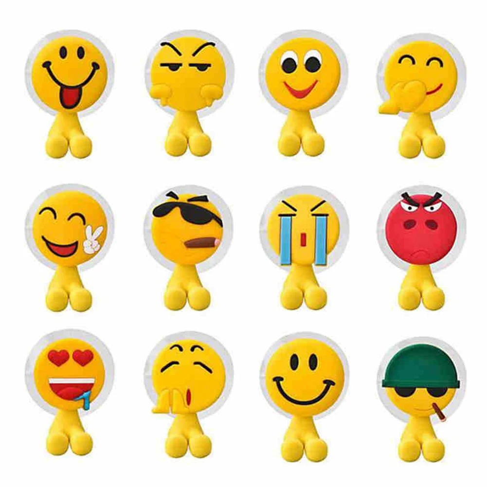 Милый мультфильм emoji выражение присоски Зубная щётка держатель настенный