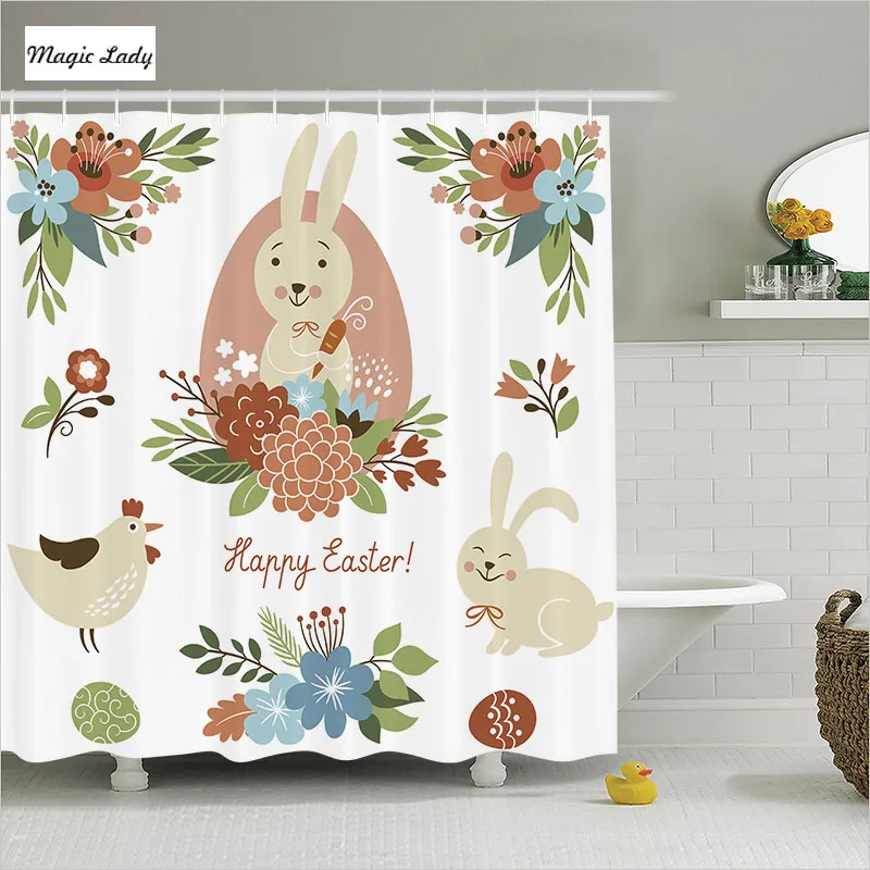 Душа Шторы с Животные Аксессуары для ванной комнаты пасхальный декор Книги по