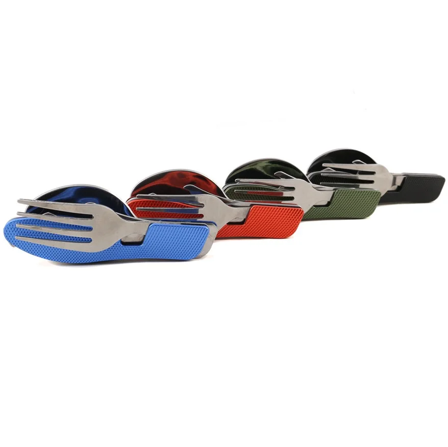 Складной нож и вилка для кемпинга 4 в 1|knife and fork|fork spoonforks knives spoons |
