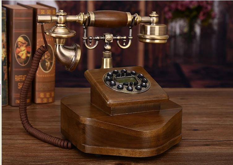 Fashion wood telephone vintage classical Handsfree/Blue Screen/Caller ID | Компьютеры и офис