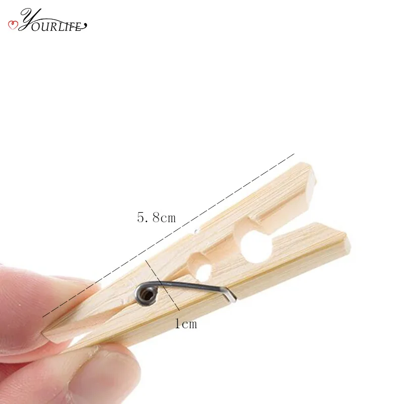 OYOURLIFE 20 шт./компл. изделия из бамбука прищепки для белья подвесные булавки одежды